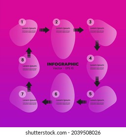 infografía de 8 dígitos. Vector. EPS 10.
