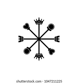 8 directions of chess compass logo.