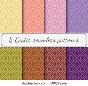 8 Easter seamless patterns