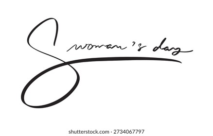 8 Día de ocho días Marzo Mes Feliz Día de la Mujer Texto Fuente Caligrafía Escrito a mano Letras Script Color negro Icono de objeto 8 Día de ocho signos de marcha Símbolo Feliz Día de la Mujer Mujer Mujer Hermosa 
