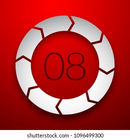 8 eight parameter flat design concept components. Modern infographics vector illustration banner, business diagram brochure.