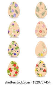 8 Floral Easter Eggs. Can be used as postcards, greeting card, flayer, gift label, invitations or somehting you need. Have fun!