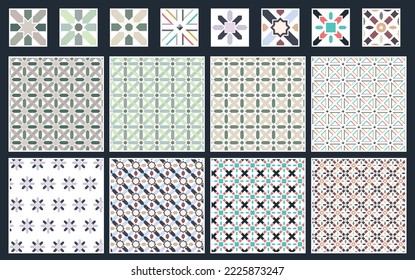 8 geometric patterns. Backbround patterns.
