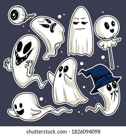 8 ghost sticker illustrations that are mandatory for Halloween events