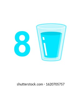 8 Glass water design. Clipart image isolated on white background