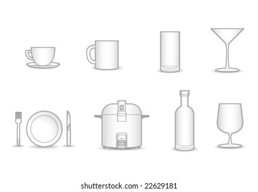 8 household vector collection.