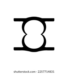 8 icon. Simple style 8 march holiday poster background symbol. 8 brand logo design element. 8 t-shirt printing. vector for sticker.