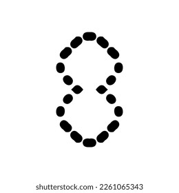 8 icon. Simple style 8 march holiday poster background symbol. 8 brand logo design element. 8 t-shirt printing. vector for sticker.