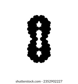 8 icon. Simple style 8 march woman day poster background symbol. 8 brand logo design element. 8 t-shirt printing. Vector for sticker.