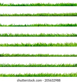 8 item set, small Grass isolated on white. And also includes EPS 10 vector