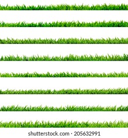 8 item set, small Grass isolated on white. And also includes EPS 10 vector