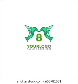 8 Letter bird logo icon design template elements