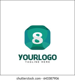 8 Letter Brand Design. Real Estate , Property and Construction Logo design for business corporate sign . Vector Logo .