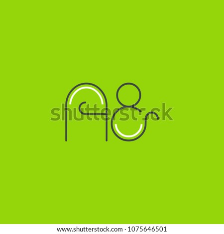 A 8 Letter and Number logo icon vector template. 
