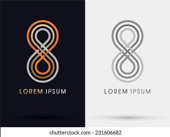 8, Limitless, infinity abstract,vector logo