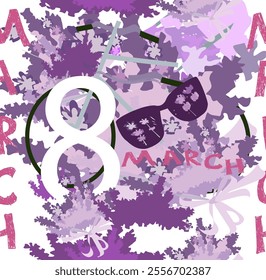 8 mach and spring pattern for different types of design on the theme of spring and flowers