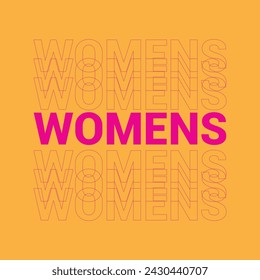 8 March 2024, International women's day elegant lettering on pink background. Greeting card for Happy Womens Day with elegant hand drawn calligraphy. Vector illustration	
