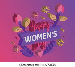 8 march, Abstract elegant Happy Women's Day