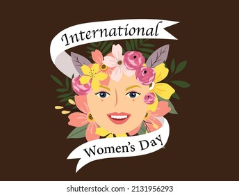 8 march, Abstract elegant Happy Women's Day	