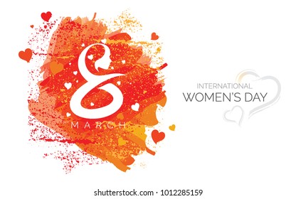 8 March Background Design on Grunge, Abstract Style-Creative 8 March Background Template Illustration on Grunge, Abstract Style