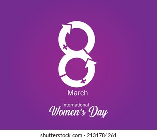 8 March, Break The Bias women's day 2022 concept Banner. Celebrate women's achievement. Raise awareness against bias. International women's day colorful banner background.