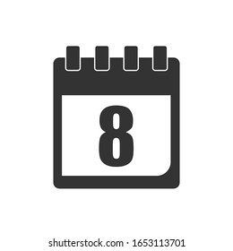 8 March calendar. Calendar icon vector