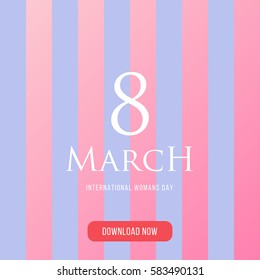 8 March Card vector 