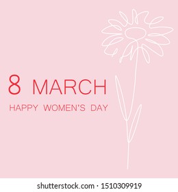 8 march card, vector illustration