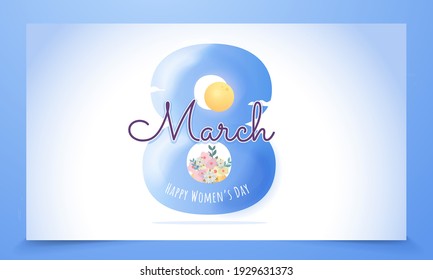 8 march concept for women's day greetings card background