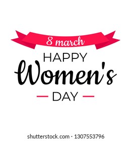8 March Day. Happy Women's Day greeting card