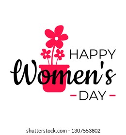 8 March Day. Happy Women's Day greeting card