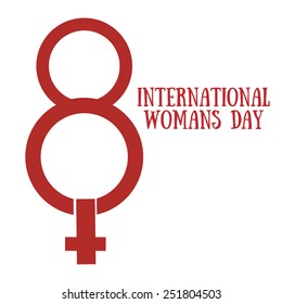 8 March feminism postcard