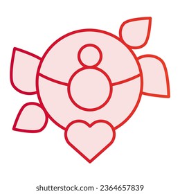 Icono plano de 8 de marzo. Ocho íconos rosados de marcha a la moda. Diseño de gradiente de bienvenida de día de la mujer, diseñado para web y app. Eps 10