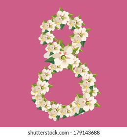 8 march floral background
