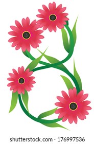 8 March, gerbera