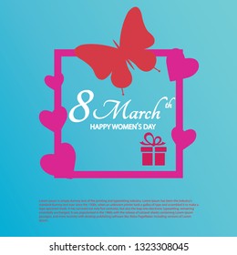 8 march gift card. International women's day