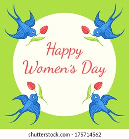 8 March greeting card.
