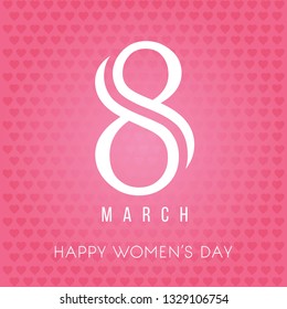 8 march Greeting card, International Happy Women's Day, 8 March holiday background, Trendy Design Template. Vector illustration, 8 March. pink Floral Greeting card. International Happy Women's Day,