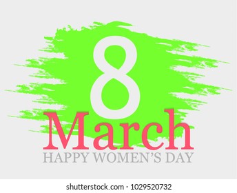 8 March greeting card template