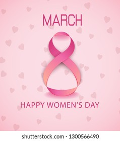 8 March greeting card template