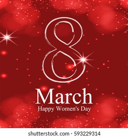 8 March. Happy Mother's Day. Happy Women's Day. Trendy Design Template. Vector illustration.