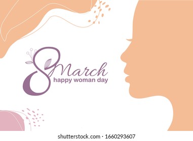 8 march happy woman day vector 