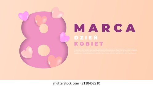 8 march, happy woman day. 8 marca dzien kobiet background.