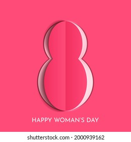 8 March Happy Woman's Day Greeting Background. Vector Design Banner Party Invitation Web Poster Flyer Stylish Brochure, Greeting Card Template