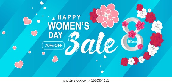 8 march - happy women s day sale banner beautiful