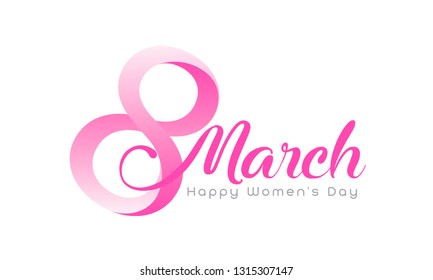 8 March. Happy Women's Day. Vector illustration
