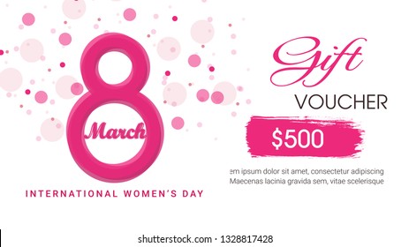 8 March, happy women's day, mother's day. Banner, greeting card, Flyer,  background. Place for text - Vector