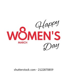 8 march happy women's day, social media post template or greetings card, vector illustration