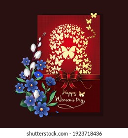 8. März. Feiertagsdesign-Vorlage für Frauentag. Internationaler Frauentag. Vektorgrafik