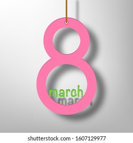 8 March Illustration. Happy Women's Day. International Ukraine and Russian Holiday. Poster, Banner and Greeting Card to 8 March. Holiday illustration. Vector illustration